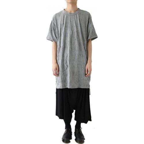 Mens casual pants wide leg pants Harlan pants loose wide leg wrinkles youth trend personality spring and summer new skirt pants