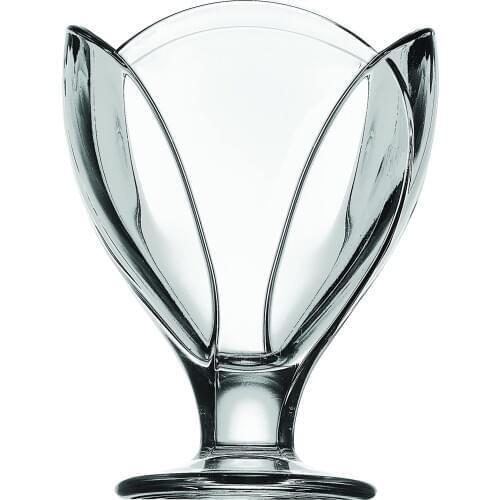Reception 1611545 Set of 2 Flower Shaped Bowls 27 cl, Glass, Transparent, 27.5 x 10 x 12.8 cm