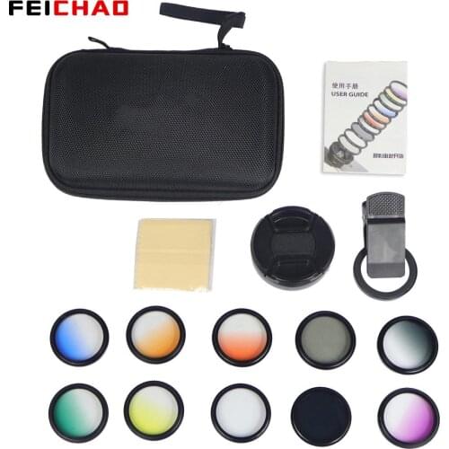 12 in 1 37mm Mobile Phone Camera Lens Filter Kit Filter CPL ND Star Filter 0.45x Wide Angle 20x Macro Smartphone Camera Lens