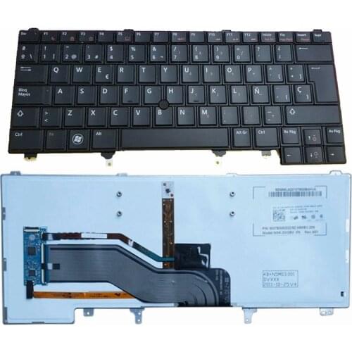 New Spanish for DELL E6420 E5420 E6320 E6330 e6230 Laptop Backlit Keyboard SP