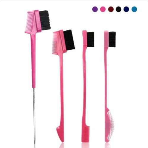 Wholesale edge control brush Wholesale In Bulk Edge Control Brush Double Side Baby Hair Brushes Set Hair Comb