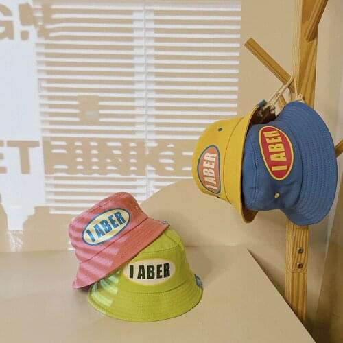 Kids Hats Atutumn Korean Version Boys Girls Bucket Hat Flat Top Casual Basin Cap Accessories Sun Protection Children Beach Caps