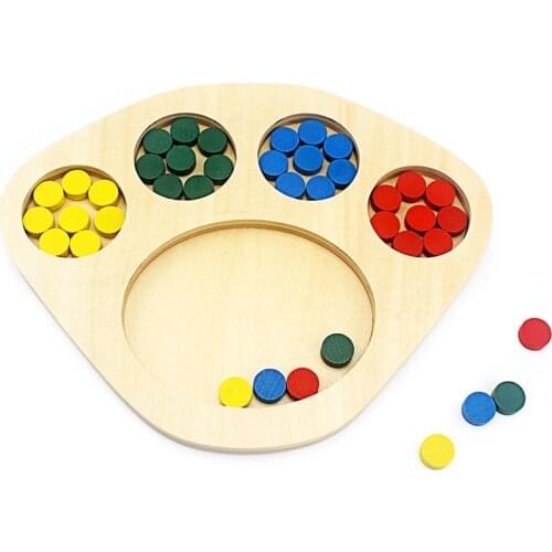 Montessori Sensory Toys Color Sorting Tray Toys for Toddler Shape & Color Sorters Early Development Toys Exercises Student Color