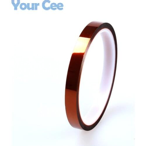 8mm x 33m High Temperature Resistant Tape Heat Dedicated Tape Polyimide Tape for BGA PCB SMT 3D Printer Up to 250 Celsius
