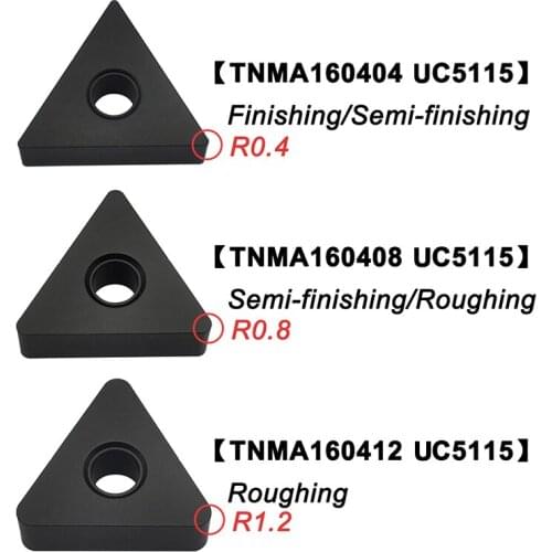 10PCS TNMA160404 TNMA160408 TNMA160412 UC5115 Carbide Inserts Flat External Turning Tool CNC Lathe Cutter Tools For Cast Iron
