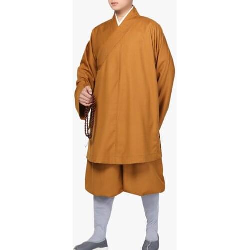 Unisex thick cotton Autumn&Spring buddhist zen lay clothing arhat lohan uniforms shaolin monk kung fu martial arts suits
