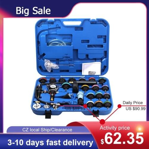 28pcs Universal Radiator Pressure Tester Vacuum Type Cooling System Test Detector Kits Pressure Gauge vacuum gauge