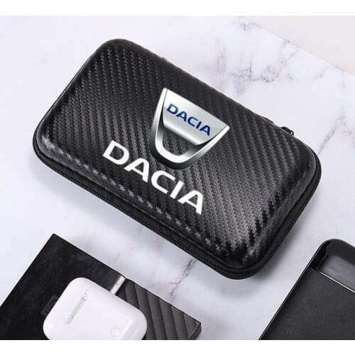 High-Grade Carbon Fiber Car Driving bag phone 3C Supplies Storage bag For Dacia Lodgy 2 Mcv Sandero Duster Logan Sandero stepway