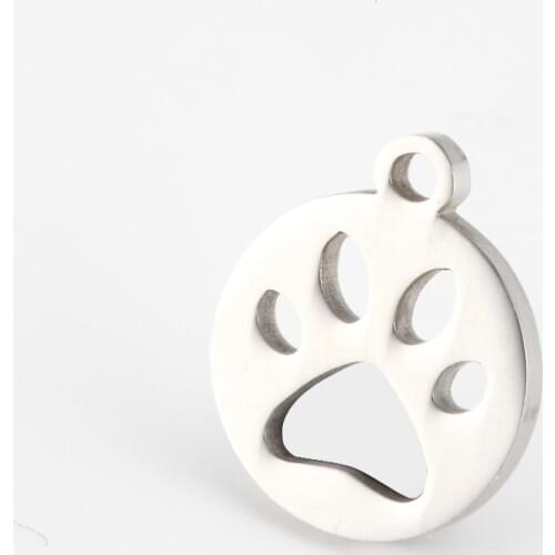 20PCS DIY Stainless Steel Jewelry Dog Footprints Dog Claws Pet Pendant DIY Necklace&Bracelet&Earrings Jewelry