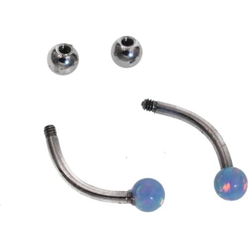 1Pc 1.2x8mm Surgical Steel 3mm Ball Eyebrow Piercing Curved Barbell Lip Ring Snug Daith Helix Rook Earring Jewelry