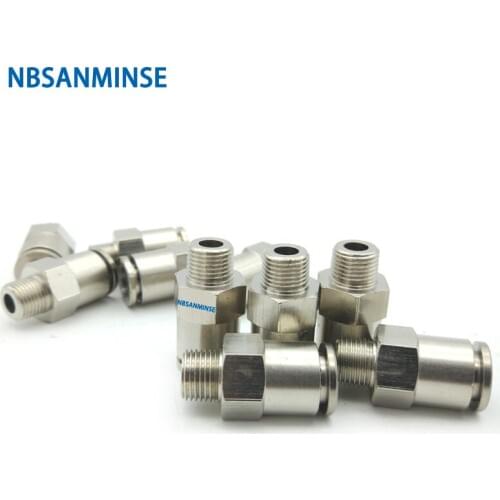 10Pcs/lot MPC M5 M6 1/8 1/4 3/8 1/2 Brass Fitting Pneumatic Male Straight Compress Air Fitting NBSANMINSE