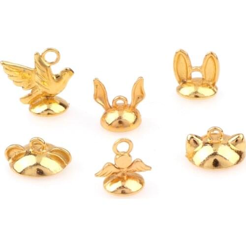 10pcs 7style Lovely Animal Metal Clasps Hooks Cords End Caps Cord For Jewelry Making Bracelet Necklace DIY Jewelry Findings