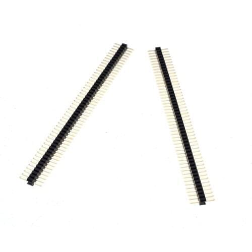 100Pcs Gold Plated Pitch 1.27mm 1x50 Pin 50 Pin Single Row Male Pin Header Strip Straight Needle Connector