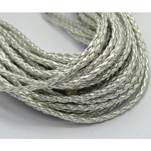 32.8 Feet Brown Braided Leatheroid String Jewelry Cord 3mm