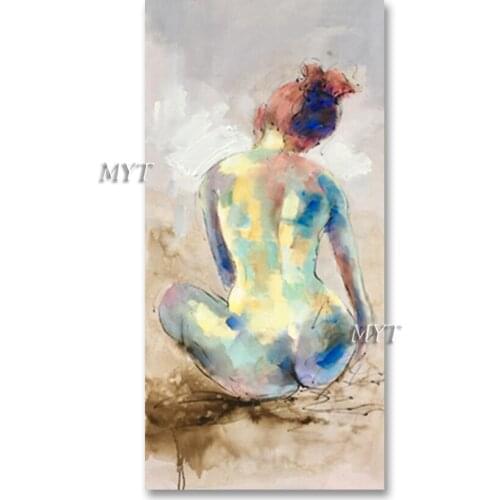 Unframed Abstract Sexy Nude Woman Body Picture Art Wall Canvas Oil Painting Figure Artwork For Bedroom Decorative Item Panel