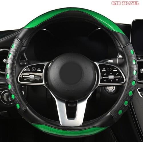 CAR TRAVEL Microfiber Leather Car Steering Wheel Cover For Toyotas Corolla CHR Avensis RAV4 Auris Yaris Land Cruiser Prado