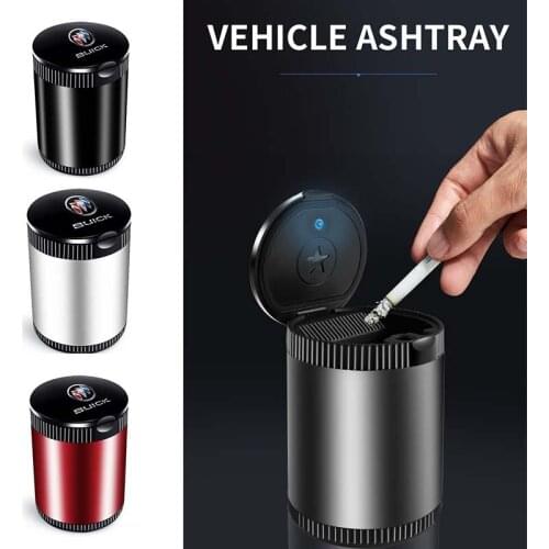 Car Ashtray LED Cup For Buick Excelle Regal Enclave Lesabre Envision Allure Encore Portable Flame Retardant Cigarette Holder Box
