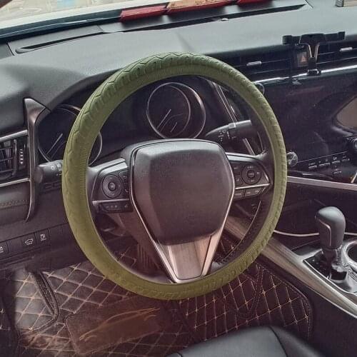 Car Silicone Steering Wheel Case Cover Shell Skidproof Auto Accessories For Audi Nissan Peugeot Honda KIA Hyundai LADA BMW etc