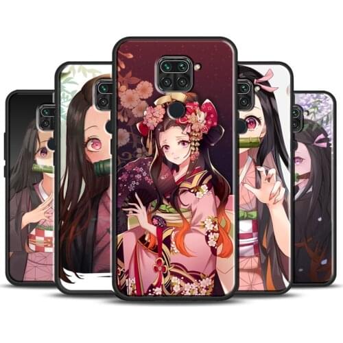 Kimetsu no Yaiba Kamado Nezuko Phone Case For Xiaomi Redmi Note 10 9 Pro 9S 8T 8 Pro Coque For Redmi 9 9C 9A 8A 9T K40