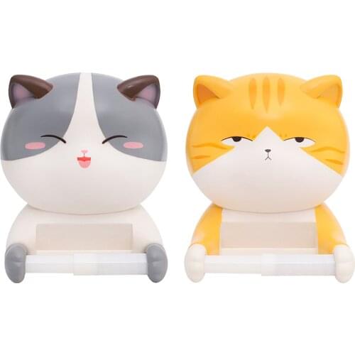 Cat Shape Toilet Paper Holder Resin Craft Kitchen Tissue Stand Rack Hanger