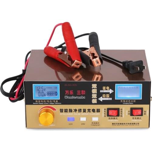 Hot Sale 12V 24V 6-400AH Car Battery Charger 110V-250V 12A 18A for Lead-Acid Lithium Scooter Motor Auto Batterie Power Charge