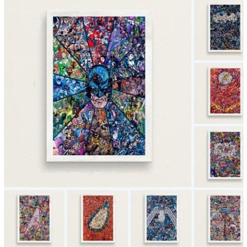 Superhero Avengers Painting Marvel Spider-Man Iron Man Art Prints Poster Prints for Living Room Home Decor Cuadros