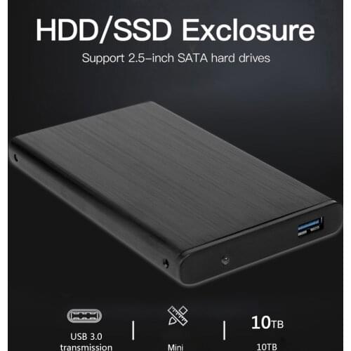 2.5 inch USB 3.0 External Hard Drive Disk Box USB 3.0 SATA HDD Aluminum Alloy 10TB 6Gbps SSD Mobile Enclosure Case for Laptop PC