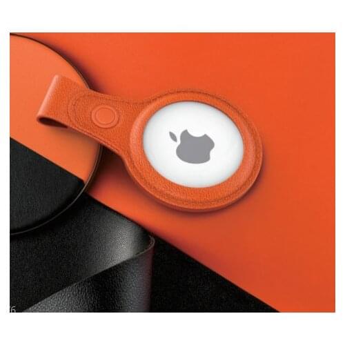 Leather Protective Sleeve Case Cover For Apple Airtag Tracker Location Protector For Iphone Airtags Keychain Smart Accessory