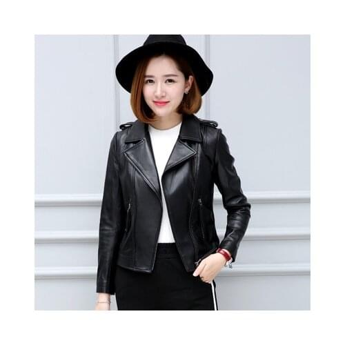 Top brand Sheep New Locomotive Leather Jacket high quality