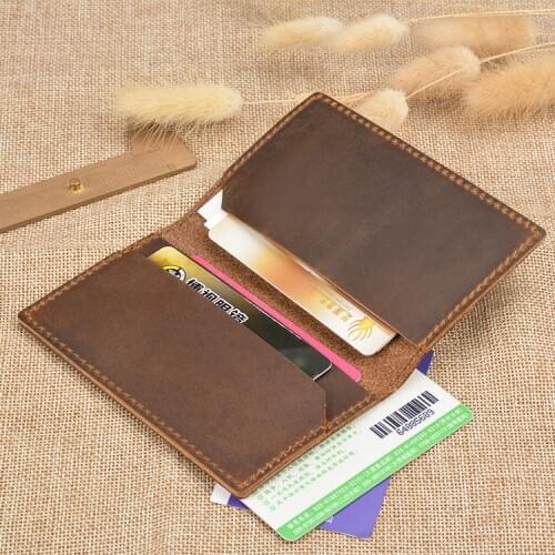 Fashion Bifold Genuine Leather Men Credit Card Wallet Driver License Holder Top Layer Real Cow Leather Men Card Holder Wallet