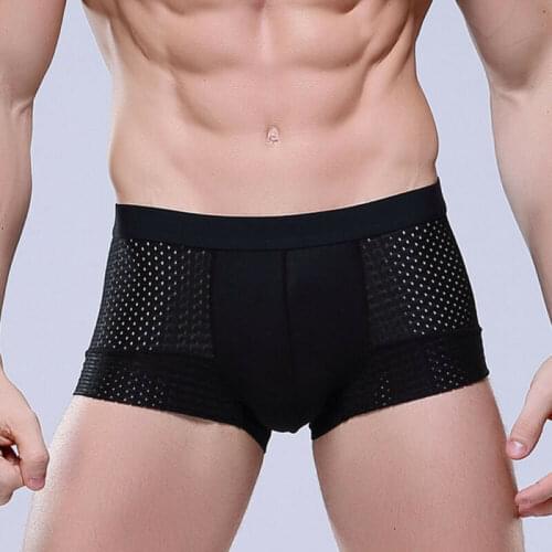 Mens Boxers Sheer Cotton Underwear Pants Shorts Sexy Bamboo Fiber Boxer Breathable Underpants Men Panties Boxers