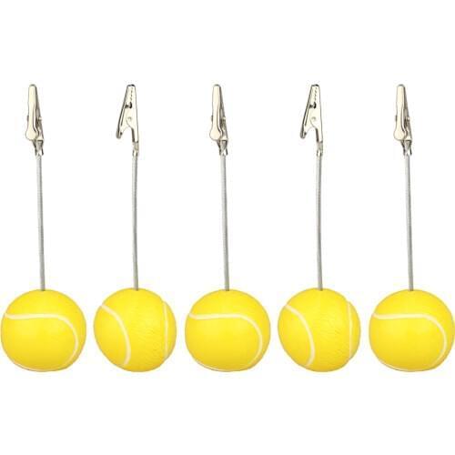 Lot 5pcs Tennis Ball Base Alligator Wire Photo Clip,Message Clamp,Memo Card Holder,Game Event Display,Sport Meeting Topic