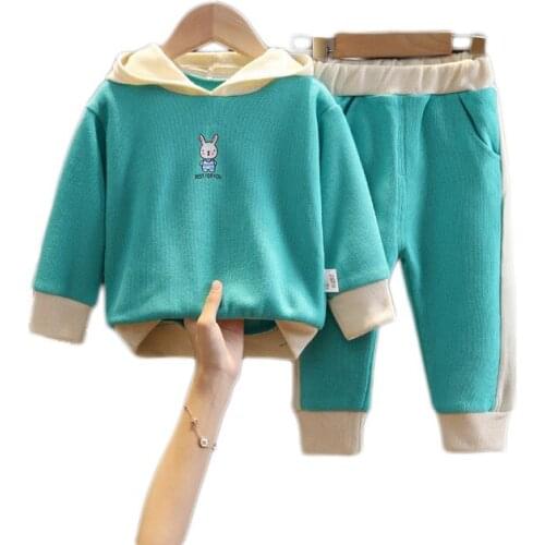 Autumn Baby Casual Tracksuit Children Hoodie Girl Cotton Zipper Jacket Pants 2Pcs/Sets Kids Leisure Sport Suit Infant Clothing