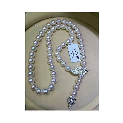 Stunning 10-11mm AAA natural south sea white pearl necklace 24inch silver>Selling jewerly free shipping