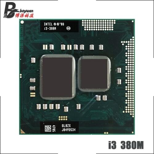 Intel Core i3-380M i3 380M SLBZX 2.5 GHz Dual-Core Quad-Thread CPU Processor 3W 35W Socket G1 / rPGA988A