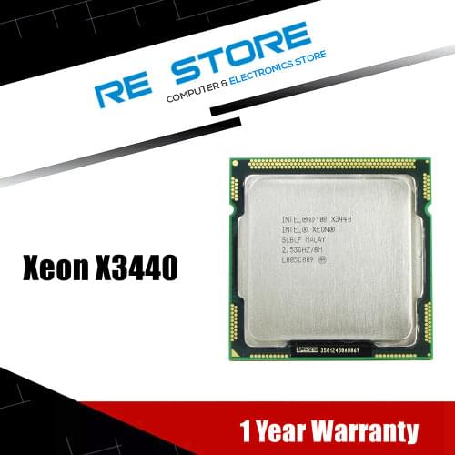 Intel Xeon X3440 Processor Quad Core 2.53GHz LGA 1156 8M Cache 95W Desktop CPU