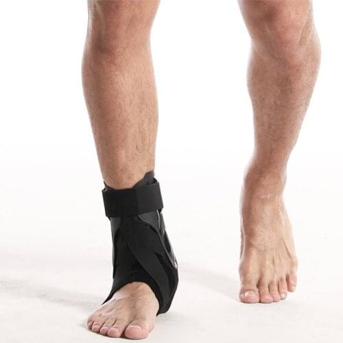 Adjustable Ankle Brace Supports Sports Foot Guard Protector ABS Ankle Stabilizer for Guard Sprains Injury Protector Unisex Black