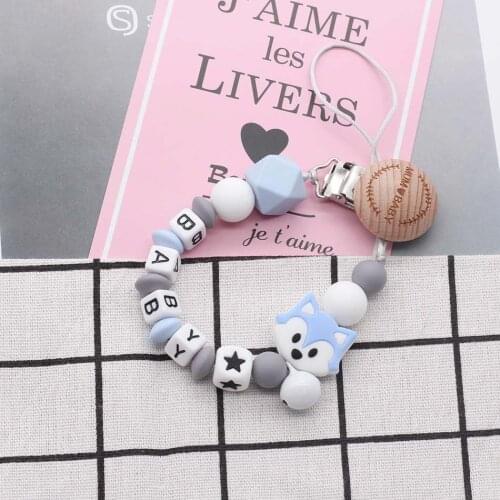 New 8 styles DIY holder personalized name silicone baby pacifier clip pacifier chain teething pacifier chew toy baby dummy clips