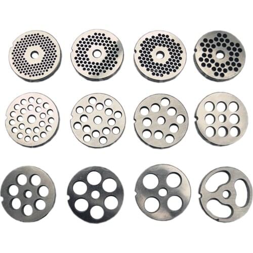 #12 Type Replaceable Meat Grinder Plate Hole 3-18mm Manganese Steel Chopper Disc For Mixer Food Chopper