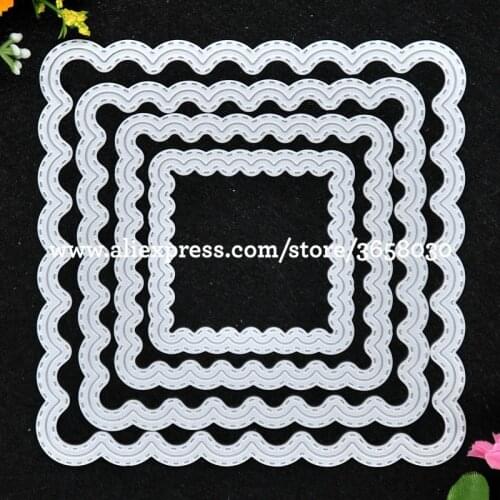 Outside In Stitched Square Stackables Metal Die cutting Dies For DIY Scrapbooking Photo Album Embossing Folder 8101684