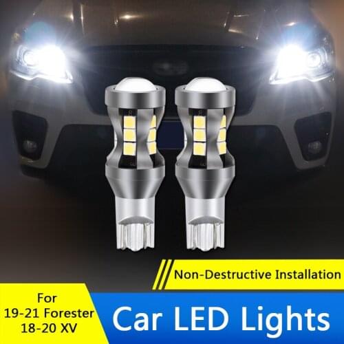 QHCP LED Car Trunk Light Reading Lamp High Brightness Reversing Lights White Blue For Subaru Forester 19-21 XV 18-20 Accessories