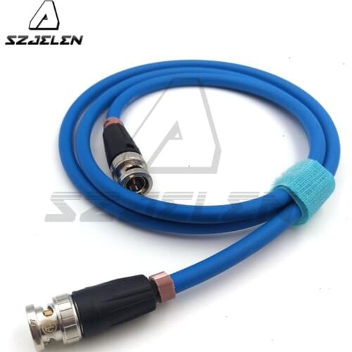 SZJELEN Blue cable 12G HD SDI Video Coaxial Cable Neutrik BNC to BNC 75-Ohm Coax Cable,100cm