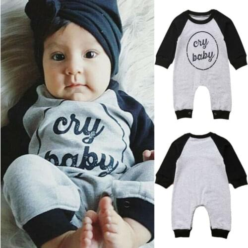 UK Newborn Infant Baby Boy Girl Cotton Clothes Jumpsuit Outfits