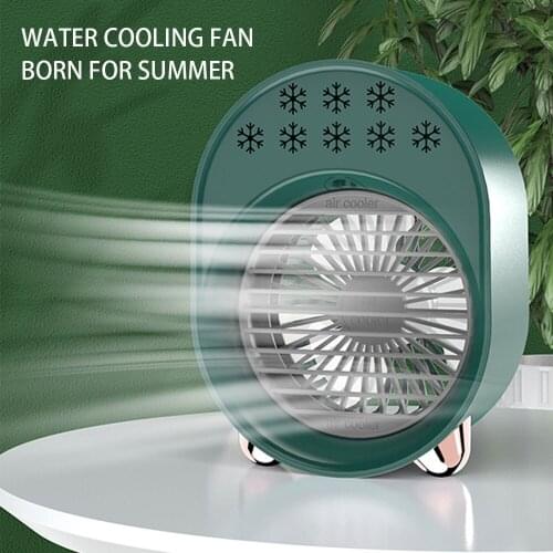 USB Air Cooler Fan Air Conditioner Desktop Air Cooling Fan For Office Bedroom Low Noise Water Air Cooling Home Fan