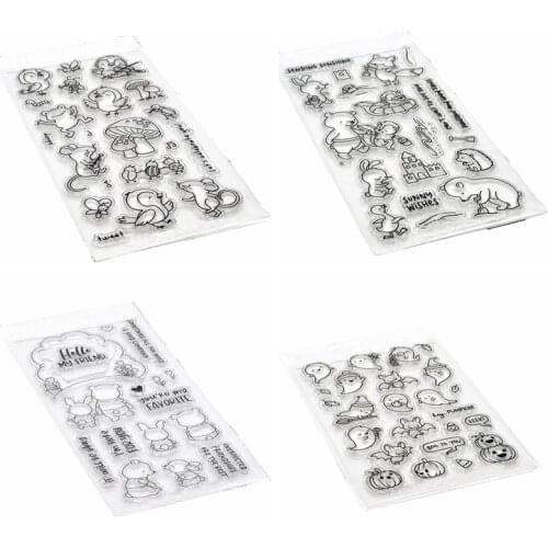 Spring Animals Mushroom Bat Bird Rats Bear Clear Stamp Match Cutting Dies Diy Scrapbook Card Make Crafts Stamp Dies 2020