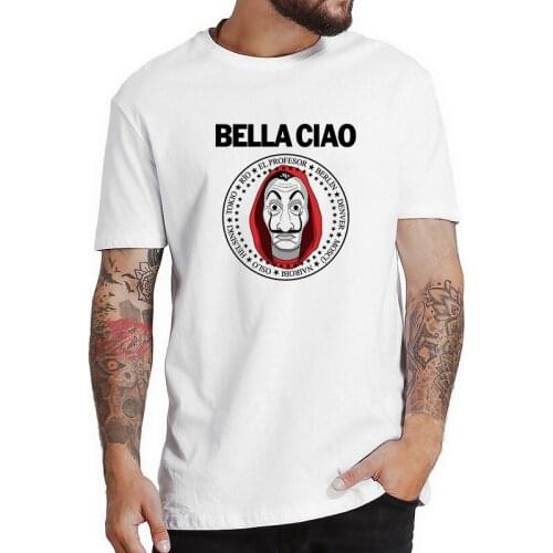 Funny T-Shirt La Casa De Papel Movie T Shirt Money Heist Tees TV Tshirts Men House of Paper Camisetas Hombre Short Sleeve