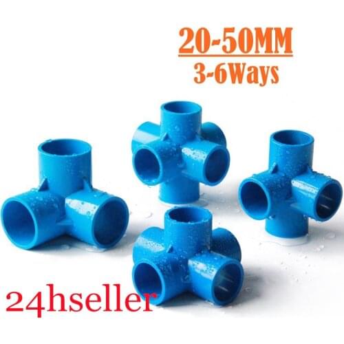 1pcs 4 Types 20mm 25mm 32mm PVC Pipe Fittings 3/4/5/6 Ways Home Garden Irrigation Hose Fittings Water Connectors DIY Tools