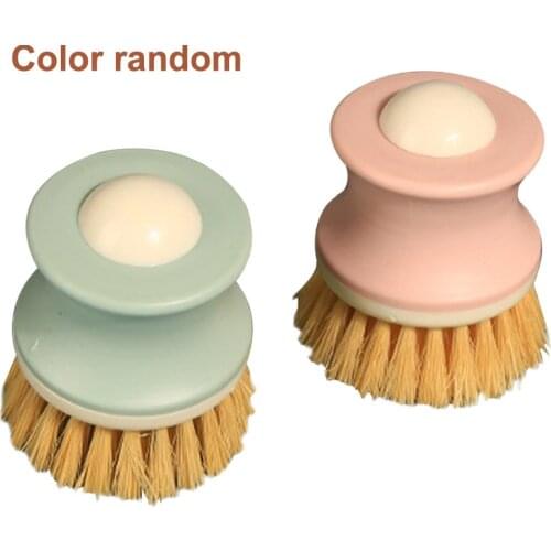 1Pc Kitchen Creative Handle Cleaning Brush Scourer Pan Dish Bowl Pot Brush Household Kitchen Cleaning Tools