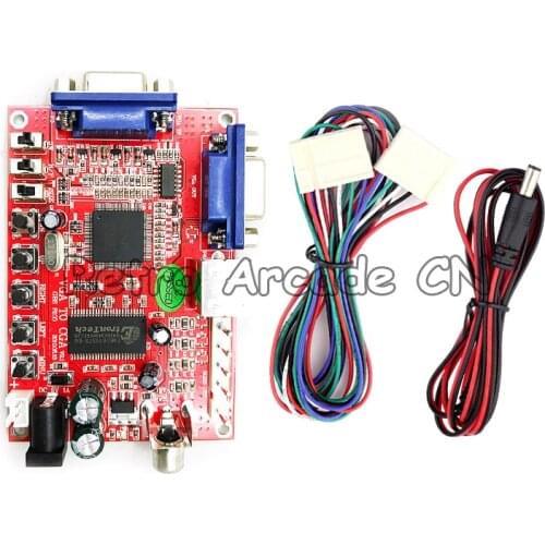 1pcs Professional VGA to CGA/CVBS/S-VIDEO Converter Arcade Game Video Converter Board for CRT LCD PDP Monitor High Definition