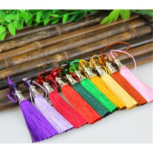 10Pcs 17 Colors Fashion Bookmark Tassel Pendant Fan Pendant Teapot Rope Pendant Festival Gift Clothing Curtain Tassel